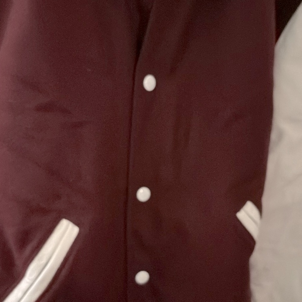 NWT [Holloway] "Patriots" Standard Varsity Jacket Maroon White Men's Size Medium - Picture 9 of 9
